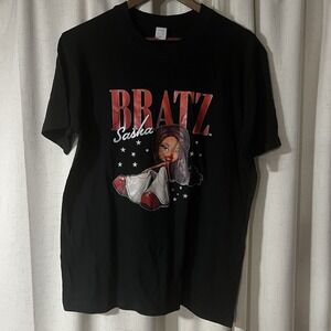 Bratz Sasha T-shirt‎ Retro Black Tee Size M
